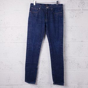 A.P.C. Petit New Standard Jean Dark Wash Straight Zipper Leg Womens Size 31